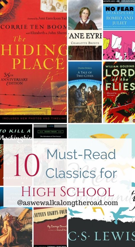 Looking for great books for #highschool? This awesome booklist has the books you need. #kidsbooks #literature #AsWeWalk Reading Classics, High School Reading List, Homeschool Literature, Must Read Classics, Homeschool Highschool, Science Homeschool, Books And Tea, High School Literature, Cover Photography