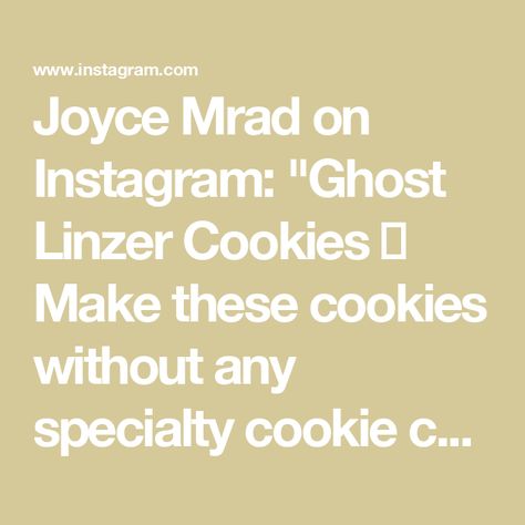 Joyce Mrad on Instagram: "Ghost Linzer Cookies 👻
Make these cookies without any specialty cookie cutter—just use a heart-shaped cutter and a piping tip to create adorable ghost shapes!
Ingredients 
•2 cups all-purpose flour
•1 cup almond flour
•3/4 tsp fine sea salt
•1 cup unsalted butter, room temperature
•2/3 cup sugar
•1 tsp vanilla extract
•1 egg
•zest of 1 lemon 
•Powdered sugar, for dusting
•Any flavor of jam, for filling
Method
1. Mix all-purpose flour, almond flour and salt.
2. Beat butter and sugar until fluffy. Add vanilla, extract, egg, and zest, then mix.
3. Combine wet and dry mixtures.
4. Shape dough into a disk, wrap, and chill for 30-60 minutes.
5. Preheat oven to 350°F and line a baking sheet.
6.Roll dough to 1/4-inch thick. Use a heart-shaped cookie cutter to cut out sha Piping Tip, Linzer Cookies, Delicious Deserts, Heart Shaped Cookies, Piping Tips, Air Fryer Recipes Healthy, Bread And Pastries, Halloween Stuff, Christmas Appetizers