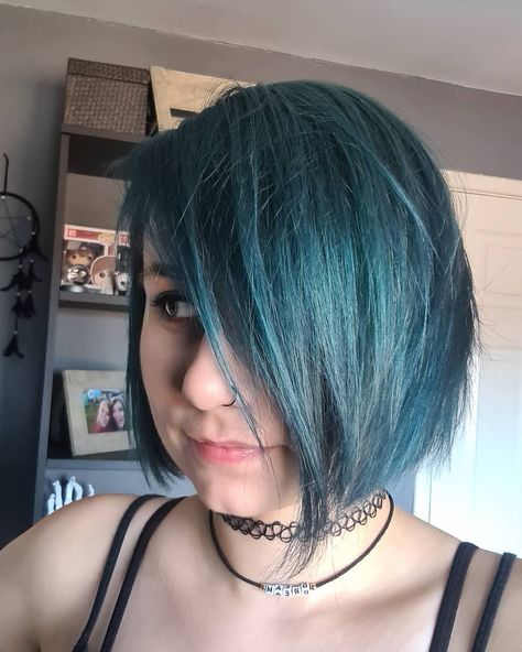 Smokey Teal Hair, Alternative Culture, Lunar Tide, Teal Hair, Fall 23, Fantasy Hair, Wild Hair, June 22, Slate Grey