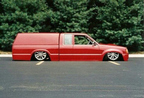 Remember when mini trucks were in ? Mini Trucks Mazda, Slammed Trucks, Custom Classic Cars, Bagged Trucks, Lowrider Trucks, Dropped Trucks, Mini Truck, Lowered Trucks, Low Life