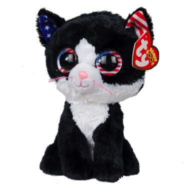 Freedom the Cat : Beanie Boos : Beaniepedia Ty Plushies, Black Cat Beanie, Black Tuxedo Cat, Ty Beanie Boos Collection, Ty Animals, Ty Stuffed Animals, Ty Bears, Ty Toys, Barbie Kids