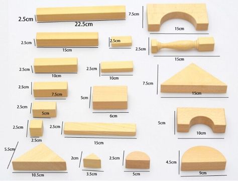 Wood Block Size, Building Blocks Ideas, Diy Wood Blocks, Wooden Building Blocks Ideas, Wooden Building Blocks Storage, Wooden Blocks For Kids, Montessori Blocks, Kids Building Blocks, Wooden Blocks Diy