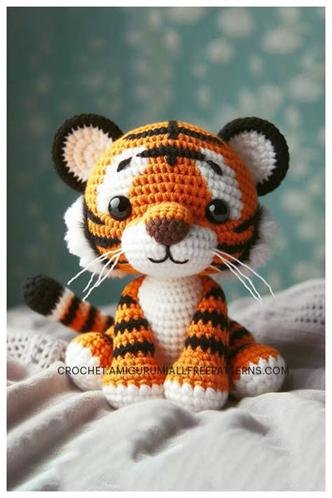 Cute Tiger Amigurumi Crochet Free Pattern Crochet Auburn Tiger, Tiger Amigurumi Pattern, Tiger Free Crochet Pattern, Tiger Crochet Pattern Free Amigurumi, Crochet Zebra Pattern Free Amigurumi, Free Tiger Crochet Pattern, Crochet Tiger Pattern Free, Tiger Crochet Pattern Free, Tiger Amigurumi Free Pattern