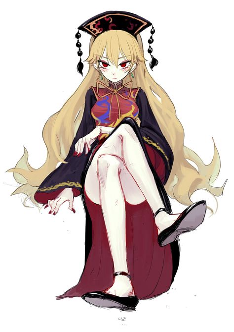 Touhou Project- Junko artwork by fkey Touhou Junko, Junko Touhou, Touhou Anime, Gods Girl, Picture Search, Manga Pictures, Hair Art, Drawing Tips, Anime Outfits