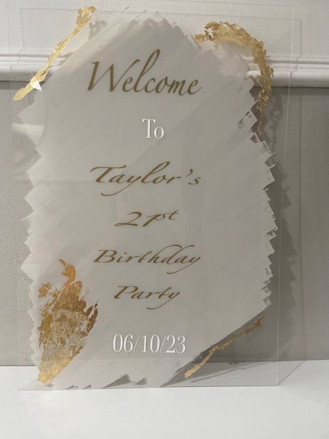 Nude, white and gold custom A2 sign. Welcome Signs, Party Signs, 21st Birthday, Welcome Sign, Birthday Party, Signs, Birthday, 10 Things, Gold