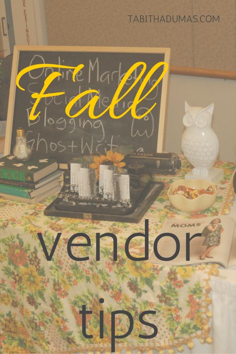 Fall vendor tips - Tabitha Dumas Fall Vendor Table Display, Fall Craft Show Booth Display Ideas, Vendor Booth Decor, Craft Fair Display Table, Vendor Tips, Vendor Table Display, Craft Vendor, Vendor Market, Craft Fair Table