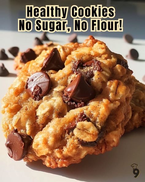 Healthy Cookies—No Sugar, No Flour! 5 No Sugar Or Flour Cookies, No Sugar Added Cookies, No Sugar Snacks Clean Eating, No Sugar No Flour Cookies, Healthy Oatmeal Cookies No Sugar, Healthy Cookies No Sugar No Flour, Low Sugar Oatmeal Cookies, No Sugar Cookies, Sugar Free Desserts For Diabetics