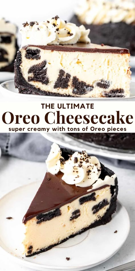 Oreo Base Cheesecake, Cheesecake With Oreo Crust Recipes, Bakery Style Cheesecake, The Best Oreo Cheesecake, Oreo Cheesecake Crust Recipe, Ultimate Oreo Cheesecake, Decorating A Cheesecake, Oreo Crust Cheesecake Recipes, Different Types Of Cheesecake