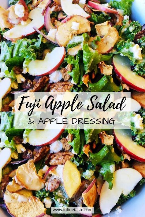 Fuji Apple Salad Panera Dressing, Salad With Chicken And Apples, Apple Vinaigrette Salad, Romaine Apple Salad Recipes, Apple Romaine Salad, Fugi Apple Salad Panera Bread, Summer Apple Salad, Steak And Apple Salad, Panera Fuji Apple Salad Dressing Recipe