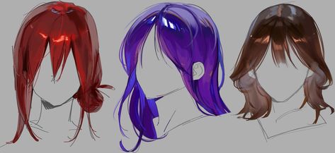 Hair Practice, Drawing Male Hair, Sejarah Asia, Copic Drawings, Concept Art Tutorial, Digital Painting Techniques, Manga Drawing Tutorials, Digital Painting Tutorials, 영감을 주는 캐릭터