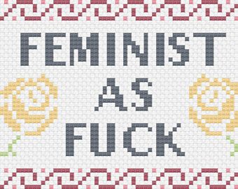 Grid Crochet, Cross Stitch Free, Pixel Grid, Stitch Art, Feminist Art, Free Cross Stitch, Knitting Charts, Stitching Art, Cross Stitch Art