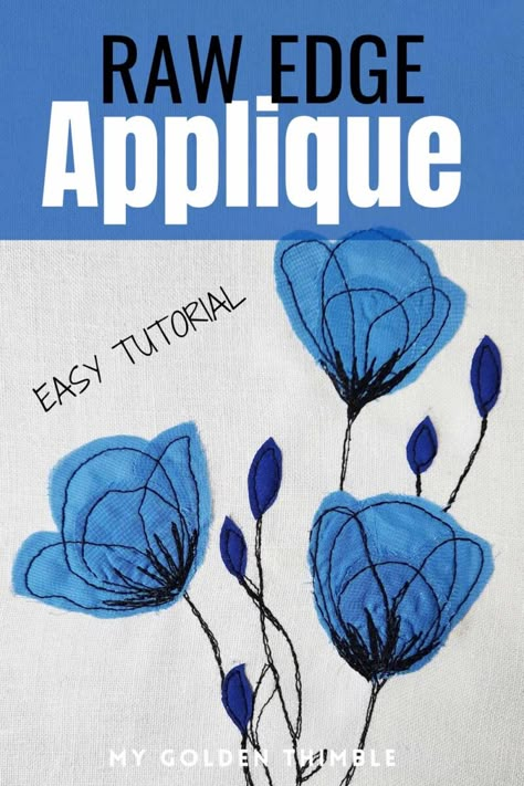 Applique Quilts Tutorial, Free Motion Embroidery Applique, Applique Techniques, Applique Projects, Free Applique Patterns, Freehand Machine Embroidery, Applique Stitches, Applique Art, Applique Tutorial