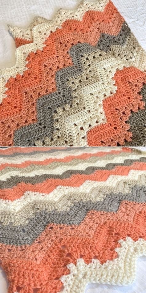 6 Day Kid Blanket Crochet Pattern Free, 2 Color Crochet Blanket Pattern Free, 6 Day Crochet Blanket, Quick Crochet Blanket, Chevron Crochet Blanket Pattern, Crochet Kids Blanket, Kid Blanket, Crocheted Blanket, Crochet Stitches For Blankets