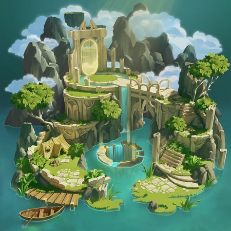 ArtStation - ISLAND Island Art, Landscape Art, Concept Art, Art