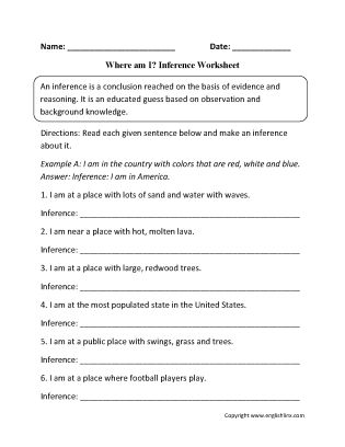 Inference Worksheets | Where am I? Inference Worksheets Sixth Grade Reading, Reading Comprehension Texts, Figurative Language Worksheet, Education Quotes Inspirational, Making Inferences, Language Worksheets, Text Evidence, Student Humor, Comprehension Worksheets