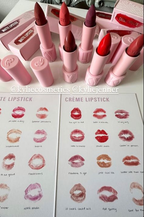 Kylie Cosmetics Lipstick, Kylie Aesthetic, Makeup Graphics, Cosmetic Business, Feminine Makeup, Kylie Makeup, Kylie Jenner Lipstick, Lipstick Designs, Pink Cosmetics