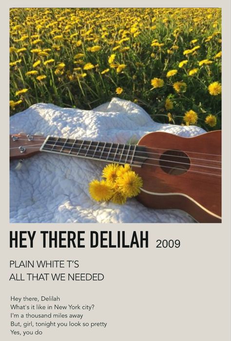 Hey There Delilah Aesthetic, Yearbook Covers Themes, Song Polaroid, College Prints, Hey There Delilah, Plain White Ts, Song Posters, Polaroid Posters, Yearbook Covers