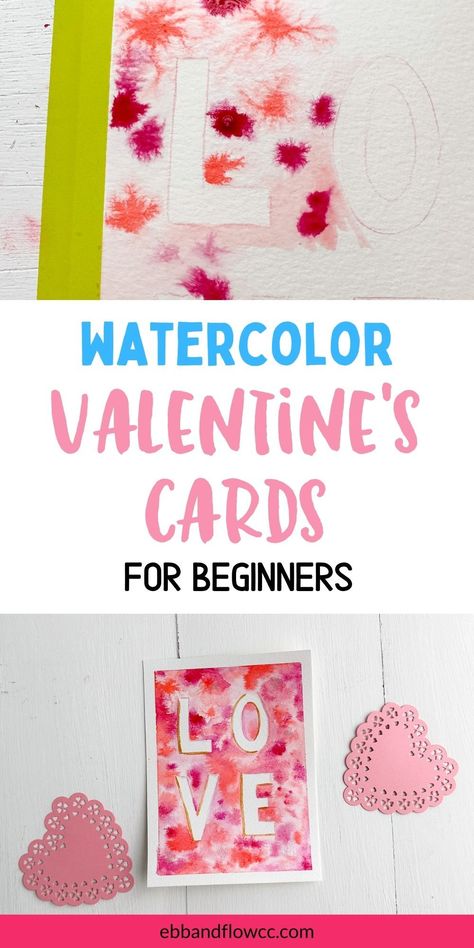 Paint your loved one a cute Valentine card with one of these easy ideas. Perfect for beginners. Valentine Watercolor Card Ideas, Valentine Watercolor Ideas, Ideas For Watercolor, Watercolor Card Ideas, Watercolor Valentine Cards, Painted Valentines, Easy Valentine Cards, Watercolor Valentine, Cute Valentines Card