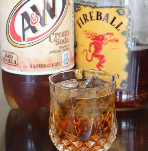 Try Cinnabon Drink! You'll just need 1 Part Fireball Whiskey, 3 Parts Cream Soda Fireball Whiskey Drinks, Fireball Drinks, Fireball Whiskey, Whisky Tasting, Whiskey Drinks, Cream Soda, Alcohol Drink Recipes, Drink Recipe, Alcohol Recipes