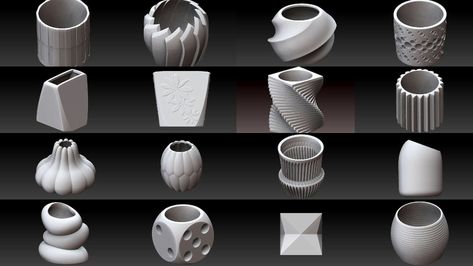 3d Printing Ideas Projects, 3d Printed Building, 3d Printer Art, Planter Designs, Curtain Finials, Bottle Organizer, Drukarka 3d, Cement Flower Pots, 3d Printing Art