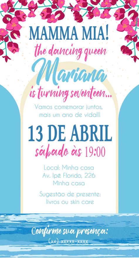 Edite grátis você mesmo usando nosso editor online | Design by ig: @illustragio | Convite Digital Convite Aniversario Mamma Mia Dancing Queen

O convite Convite Aniversario Mamma Mia Dancing Queen perfeito para o seu evento!

Personalize o convite do seu jeito com nosso editor online

Nosso convite digital Convite Aniversario Mamma Mia Dancing Queen é totalmente personalizável. Você pode alterar o texto, a fonte, as cores e até mesmo adicionar fotos. É fácil de usar e você pode ed Mama Mia Party Invitations, Mamma Mia 18th Birthday Party, Mamma Mia Birthday Invitations, Mama Mia Birthday, Mamamia Party, Mamma Mia Dancing Queen, Mamma Mia Dancing, Dancing Queen Party, 17th Birthday Party Ideas