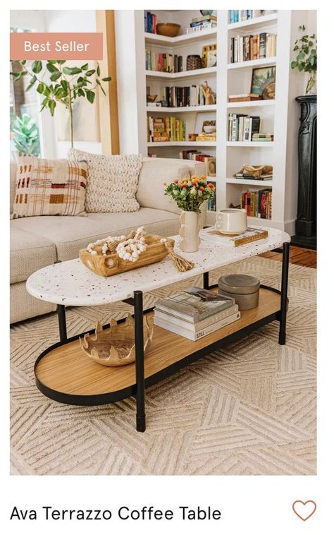 Kawaii Coffee Table, Eclectic Coffee Table, Tiered Coffee Table, Breeze House, Eclectic Cafe, Terrazzo Coffee Table, Ash Furniture, Curved Furniture, White Oak Wood