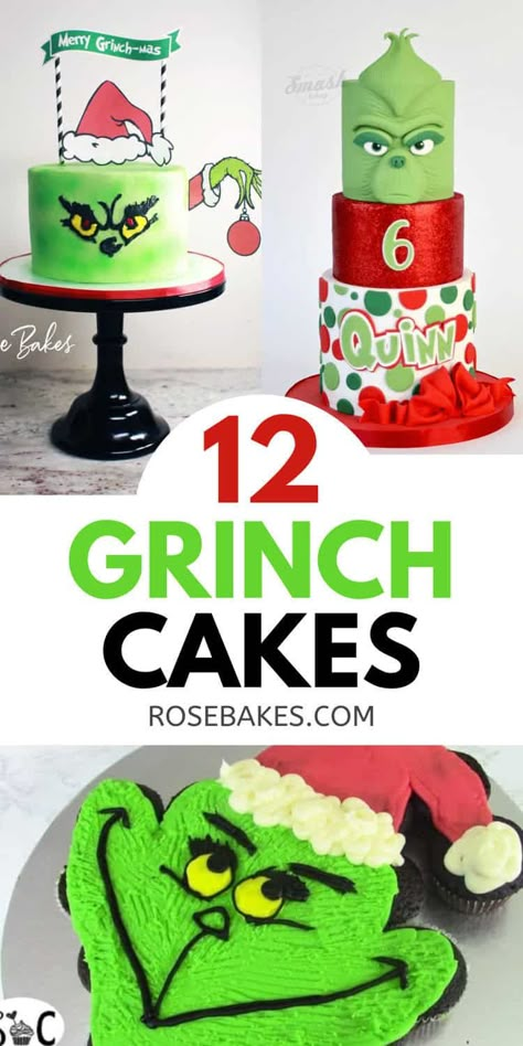 Grinch cakes are so popular for Christmas, and I have a really easy tutorial for you today. I also have 10 more Grinch Cake ideas for you if you need some inspiration for a different design. These are perfect for a Christmas celebration, a Grinch birthday cake or a Grinch smash cake. Or host a Grinch movie night and serve this cake for dessert! Easy Grinch Cake, The Grinch Cake Birthday, Grinch Smash Cake, Grinch Birthday Party Cake, Grinch Cake Ideas, Grinch Christmas Cake, Grinch Birthday Cake, Grinch Cakes, Winter Themed Desserts