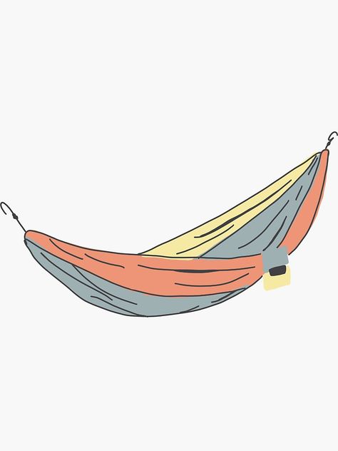 Hammock Tattoos, Hammock Logo Design, Hammock Drawing Easy, Hammock Sketch, Hammock Tattoo, Hammock Drawing, Hammock Book Aesthetic, Hammock Illustration, Scrap Notebook