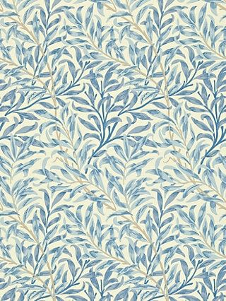 Morris & Co. Willow Boughs Wallpaper at John Lewis & Partners Craftsman Wallpaper, William Morris Wallpaper, Morris Wallpapers, Willow Leaf, Paper Coaster, Wallpaper Border, Wallpaper Calculator, Square Paper, Blue Willow