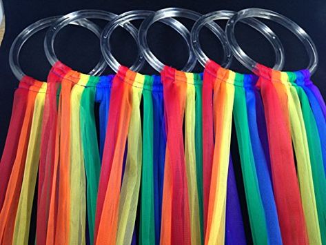 Team Games For Kids, Diy Slinger, Glow Stick Wedding, Rainbow Games, Bell Pictures, Creative Movement, Preschool Music, Unicorn Theme, Festival Diy