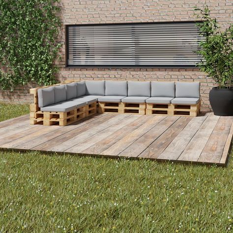 Deze lichtgrijze tuinkussens zijn geschikt voor loungebanken of steiger houten banken. Ook kun je ze gebruiken voor zelf gemaakte palletbanken. #tuin #terras #europallet #tuindecoratie Basic Grey, Outdoor Sectional, Outdoor Sectional Sofa, Sectional Sofa, Sectional, Outdoor Furniture, Rug, Sofa, Van