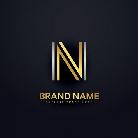 Letter n modern luxury logo Vector | Free Download N Letter Design, Mb Logo, Letter N Logo, Luxe Logo, N Logo Design, N Design, Letter M Logo, N Logo, Logo Project