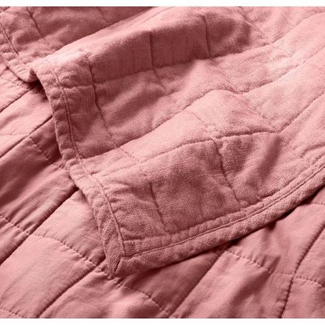 King/California Heavyweight Linen Blend Quilt Rose - Casaluna™ : Target Dusty Rose Comforter, Dusty Rose Bedding, Rose Bedding, Simply Shabby Chic, Bed Quilt, Quilted Gifts, Velvet Quilt, King Size Quilt, Cotton Textile