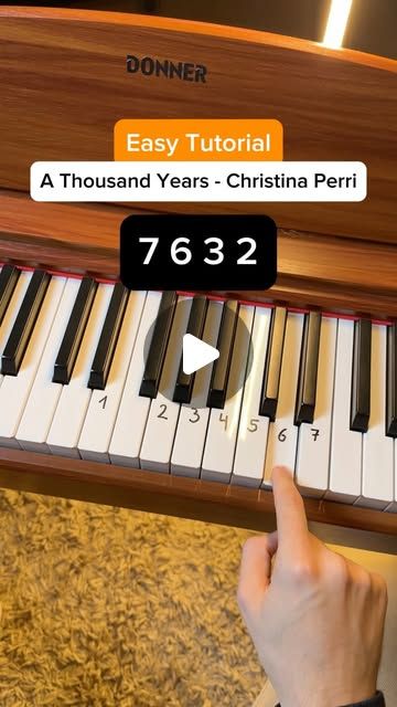 Fabrice Breuss | Piano Tutorials & Covers on Instagram: "A Thousand Years ❤️ (Easy Tutorial)  Thanks to @donnermusic_official for sending me the Donner DDP-80 beginning this year. It‘s been a great journey so far.  Now is the perfect time to get yours too: This Black Friday with Donner Music, UP TO 25% OFF Limited on 11/21-12/2! LINK IN BIO!   #donnerddp80 #donnerblackfriday #donnermusic #christinaperri #athousandyears" Donner Ddp-80, Piano Tutorials Easy, A Thousand Years Piano, Thousand Years Piano, Reading Music Notes, Piano Tutorials Songs, Easy Piano Songs, Music Motivation, Christina Perri