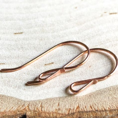 Hammered Earrings, Earring Designs, Copper Chain, Hammered Copper, Handmade Copper, Seed Bead Earrings, Wire Earrings, Earring Findings, Copper Earrings