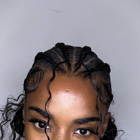 DSYB Hair✨ on Instagram: "Cute Hairstyle Idea ✨  #braids #cornrows #crochet #braidhairstyles #hairideas #fyp #viral" Cornrow With Bangs, Cornrows With Bangs, Cute Cornrows, Braid Bangs, Braids Cornrows, Hairstyle Idea, Braided Bangs, Cute Hairstyle, 4c Hairstyles