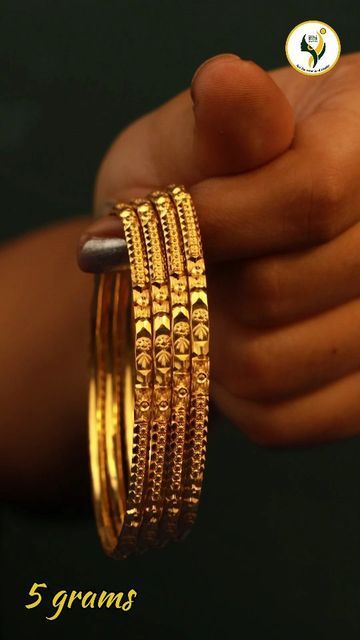 Daily Wear Gold Bangles For Women, 5 Grams Gold Bangles, Gold Bangles Indian Design, Daily Wear Gold Bangles Indian, Daily Use Gold Bangles Indian, Simple Gold Bangle, Branded Jewellery, Solid Gold Bangle, Gold Bangles Indian