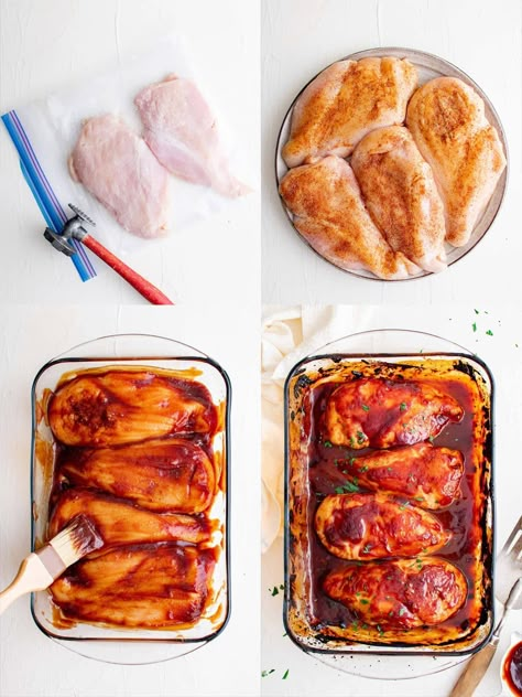 Barbecue Chicken Breast In The Oven, Easy Bbq Chicken In Oven, Baked Barbeque Chicken Breast, Bbq Chicken Breast Oven, Bbq Chicken Oven Baked, Oven Baked Barbeque Chicken, Baked Barbecue Chicken Breast, Oven Barbeque Chicken, Bbq Chicken In Oven