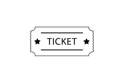 Ticket icon. Vector illustration. ~ Graphics ~ Creative Market Hollywood Dance, Ticket Cinema, Ticket Drawing, Carnival Tickets, Cute Small Drawings, Cute Cartoon Images, Small Drawings, Picture Collage Wall, Easy Doodles Drawings