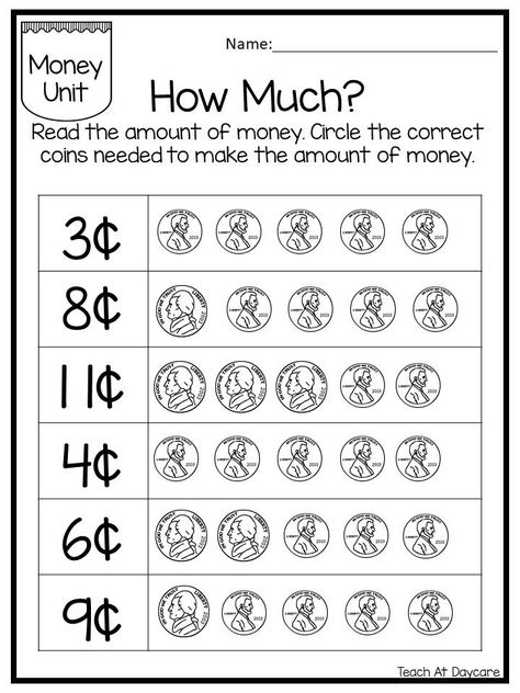 25 Circle the Correct Amount of Money Worksheets. | Made By Teachers | Money worksheets, Kindergarten money worksheets, Kindergarten worksheets #1st_Grade_Money_Worksheets #First_Grade_Money_Worksheets_Free #Teaching_Money_1st_Grade #2nd_Grade_Circulum Learning About Money Kindergarten, Kindergarten Coin Worksheets, Money Lessons For Kindergarten, Penny And Nickel Worksheets, 1st Grade Money Activities, First Grade Lesson Plans Ideas, Preschool Money Printables, Money Learning Activities Kids, First Grade Money Worksheets Free