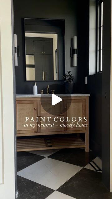 Jenna | Custom Home Build on Instagram: "Paint colors used throughout our home to keep it neutral with bold moody accents 🖤🤍🤎

Powder bath, mudroom cabinetry, kitchen island, pantry cabinets — Iron Ore by Sherwin Williams 

Open concept living room and kitchen, primary bedroom — Pure White by Sherwin Williams

Primary bedroom doors — Naturel by Sherwin Williams

Save this for your next paint project! ✨

For a direct link to shop my home sources check out my LTK in my bio or just comment SHOP 🔗

#paintcolors #painttrends #moodypaint #colordrenching #neutralhome #neutralhomedecor #interiordesign #realestate #interiorstyling #transitionalhome #organicmodern #aesthetichome #homeinspiration" Iron Ore Powder Bath, Colors To Paint Kitchen Cabinets, Iron Ore Kitchen, Kitchen Island Pantry, Urbane Bronze Sherwin Williams, Mudroom Cabinetry, Island Pantry, Concept Living Room, Open Concept Kitchen Living Room