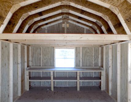 Barn Style Shed with Loft | Old Hickory Buildings & Sheds She Shed With Loft, Ladder For Loft, Tiny She Shed, Old Hickory Sheds, Old Hickory Buildings, Maine Cabin, Building Styles, Lofted Barn Cabin, Barn Style Shed