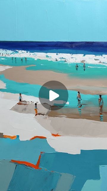 Peintures Virginie Schroeder | 'La plage'
toile sur châssis bois, format 130x97 cm 
technique acrylique

#modernart #artgallery #virginieschroeder #painting #art... | Instagram June 21, Art Instagram, Painting Art, Art Gallery, Paint, Instagram, Art