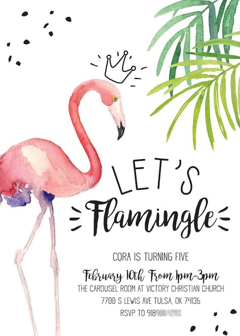 Pink Flamingo Birthday Party, Flamingo Party Invitation, Flamingo Cookies, Flamingo Birthday Party Invitations, Lets Flamingle, Flamingo Bachelorette Party, Pink Flamingo Birthday, Flamingle Party, Flamingo Bachelorette