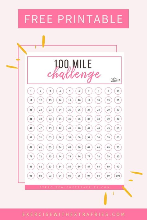 Workout Countdown Calendar, 100 Day Workout Challenge Chart, 100 Mile Challenge Chart Printable, Walking Chart Printable, 100 Day Exercise Challenge, Workout Accountability Chart, 100 Day Tracker Printable Free, Printable Exercise Chart Workout, Workout Chart Tracker