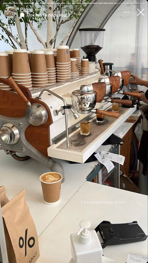 Modern Coffee Aesthetic, Espresso Bar Aesthetic, Coffee Shop Uniform Aesthetic, Natural Coffee Shop, Artisan Coffee Shop, Coffee Stand Aesthetic, Wellness Coffee Shop, Owning A Coffee Shop Aesthetic, Coffee Shop Set Up