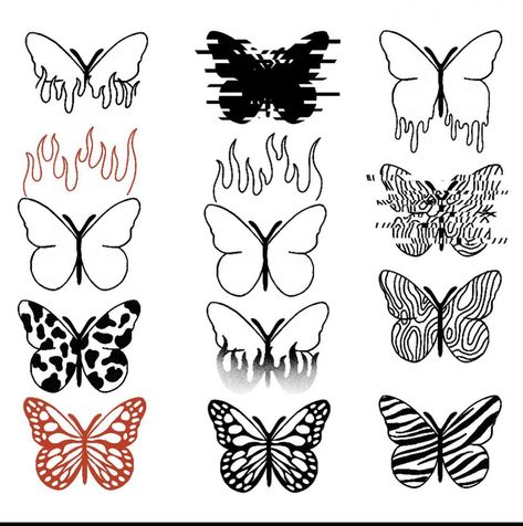 Tattoos Red Ink, Patchwork Tattoos, Butterfly Tattoo Ideas, Handpoke Tattoo, Leg Sleeve Tattoo, Poke Tattoo, Calf Tattoo, Dark Tattoo, Tattoo Flash Art