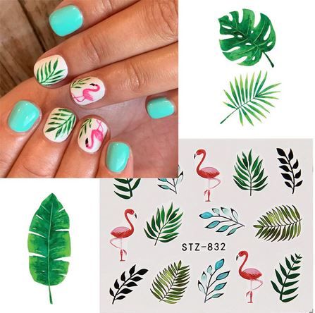 Stickers muraux, pour chambre ou salon, interrupteur et phosphorescent pour enfant et adulte, ainsi que des stickers pour les ongles des filles et des femmes. Decoration Tattoo, Nail Decals Designs, Pineapple Nails, Sticker Butterfly, Pink Flamingos Birds, Cactus Water, Nail Water Decals, Transparent Nails, Flower Water