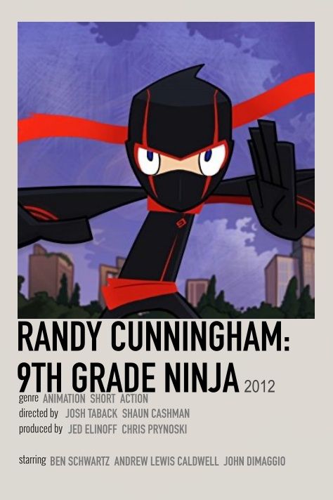 Randy Cunningham 9th Grade Ninja, Ninja Red, Old Kids Shows, Randy Cunningham Ninja Total, Cartoon Network Art, 2000 Cartoons, Scott Pilgrim Comic, Randy Cunningham, Series Poster