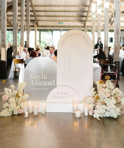 Welcome Sign And Seating Chart Together, Wedding Welcome Sign With Candles On Floor, Wedding Seating Chart And Welcome Sign, Welcome Area Wedding, Arch Seating Chart Wedding, Elegant Wedding Signage, Welcome Sign And Seating Chart, Welcome Sign Seating Chart, Reception Welcome Sign